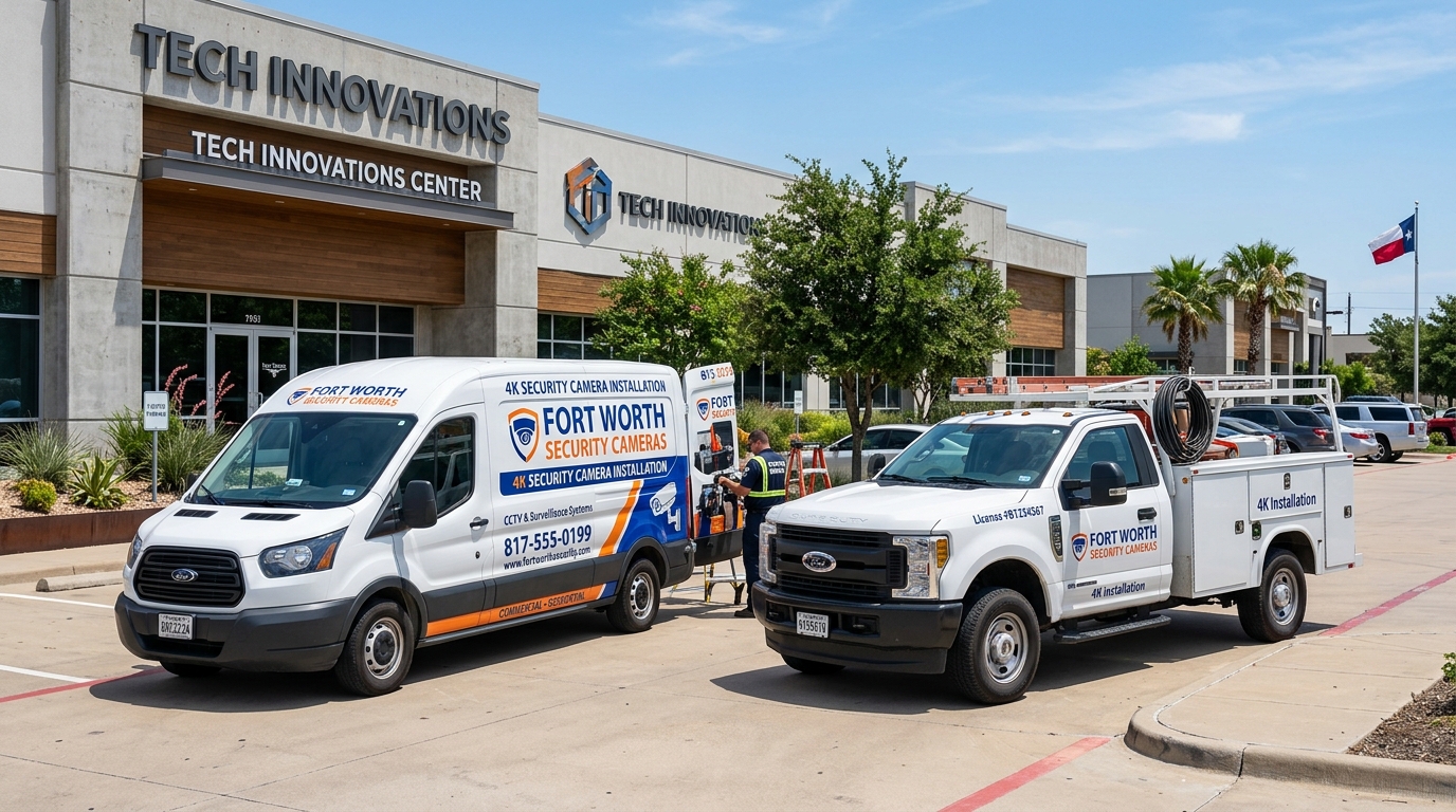 DFW Wholesale Security service truck in Fort Worth, Texas